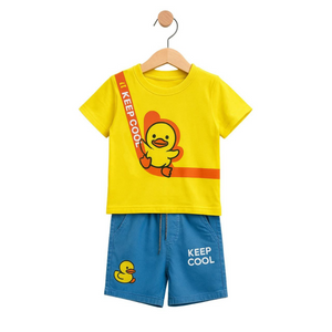 (6M to 6Y) Keep Cool” Duck Print Summer Set,