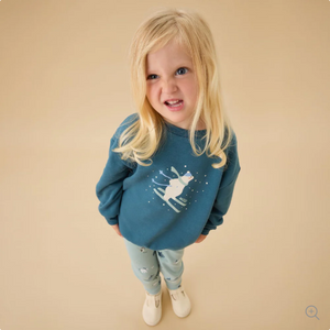 (0 Month to 3 Years) Twill Corner Winter Polar Bear Printed Sweatshirt & Joggers Set – Premium Kids Winter Wear