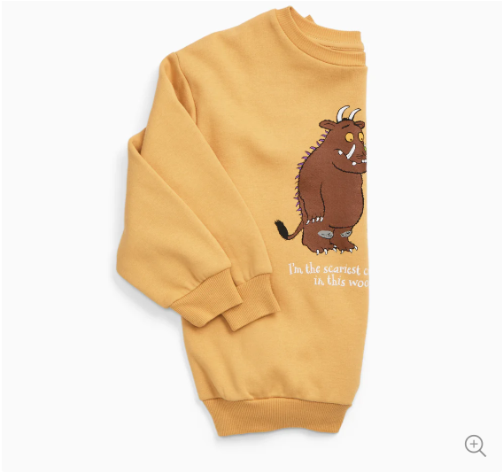 (0 Month to 3 Years) Twill Corner “Gruffalo & Mouse” Mustard Kids Sweatshirt – Cozy Winter Wear