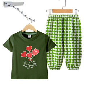 (2Y–4 Years)Code,12 Green Love Balloon Set – Trendy Kids Outfit