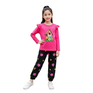 (3Y–12 Years) Code 121 Kids’ Full Sleeve Floral Print Outfit