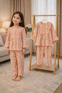 (1Y–8Y ) Girls Soft Printed Top & Pants Set..
