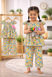 (1Y–8Y ) Girls Soft Printed Top & Pants Set – Elegant
