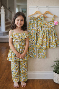 (1Y–8Y ) Girls Soft Printed Top & Pants Set –