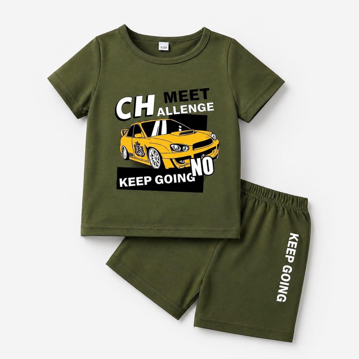 6M-6Y  Kids T- Shirt Set  Twill corner