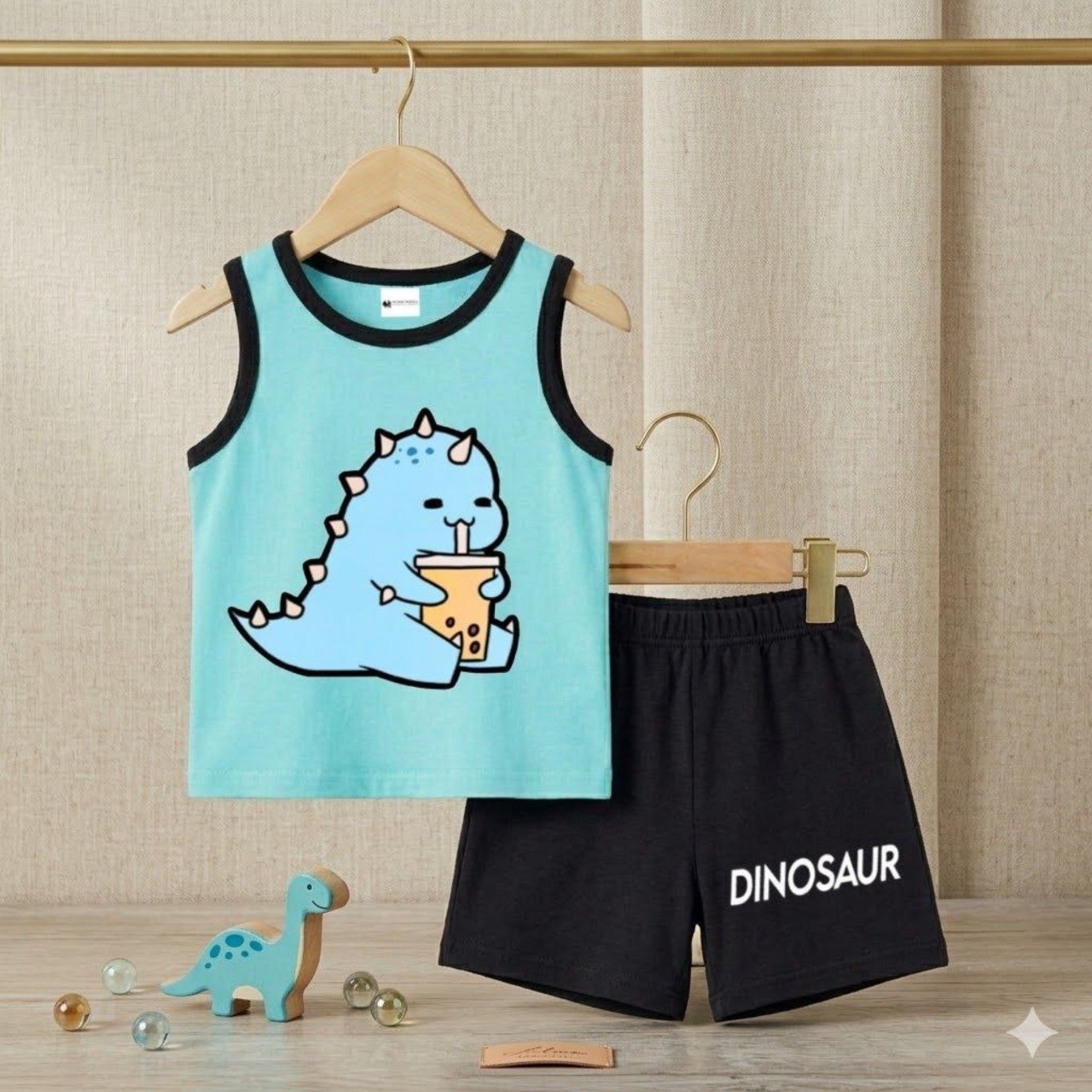 ( 1–7 Years) Premium Kids DTF Print Summer Combo Set – Cartoon Edition